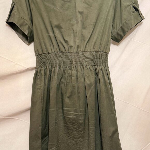 JFW by Just For Wraps Olive Utility Shirt Dress – Size L - Picture 5 of 5